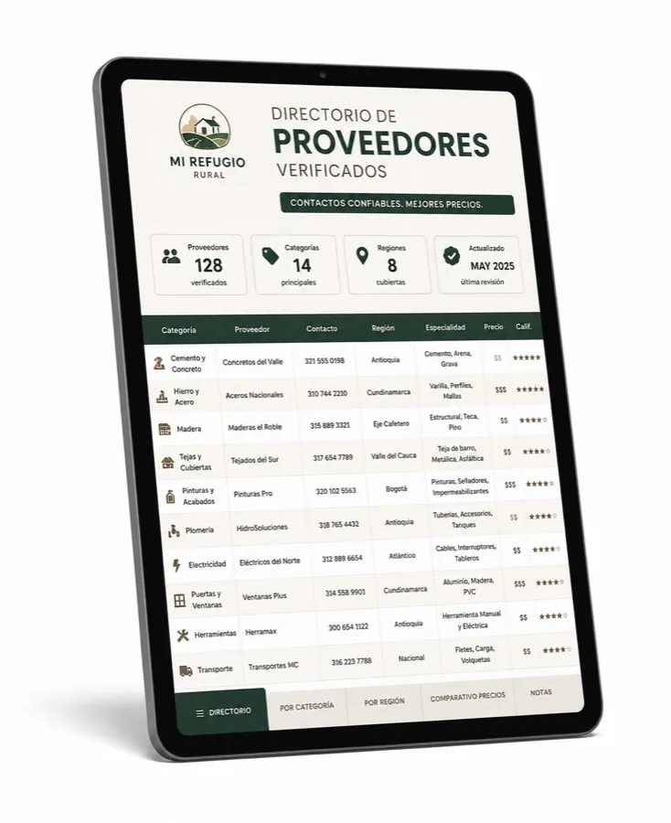 Mockup del Directorio de Proveedores Verificados